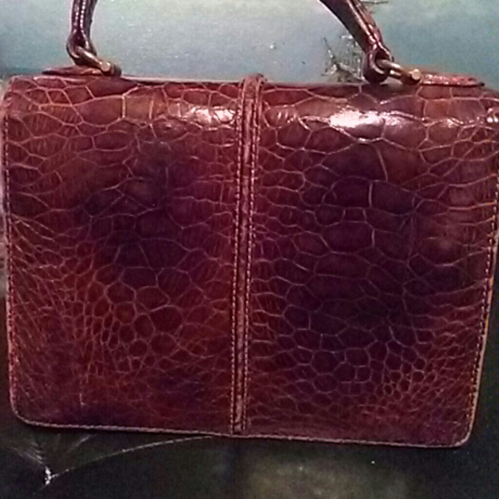 Vintage 1940 crocodile purse